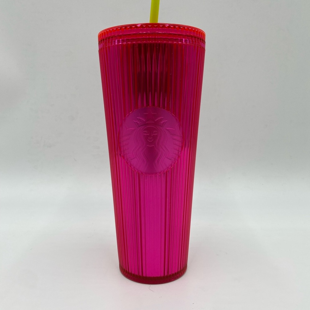 New Large Starbucks Cold cup in bright pink!